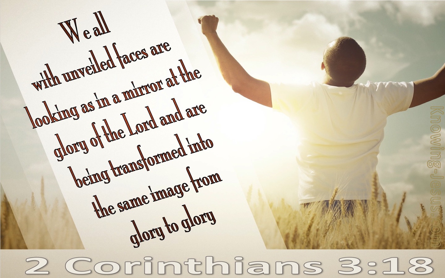 2 Corinthians 3:18 From Glory To Glory (cream)